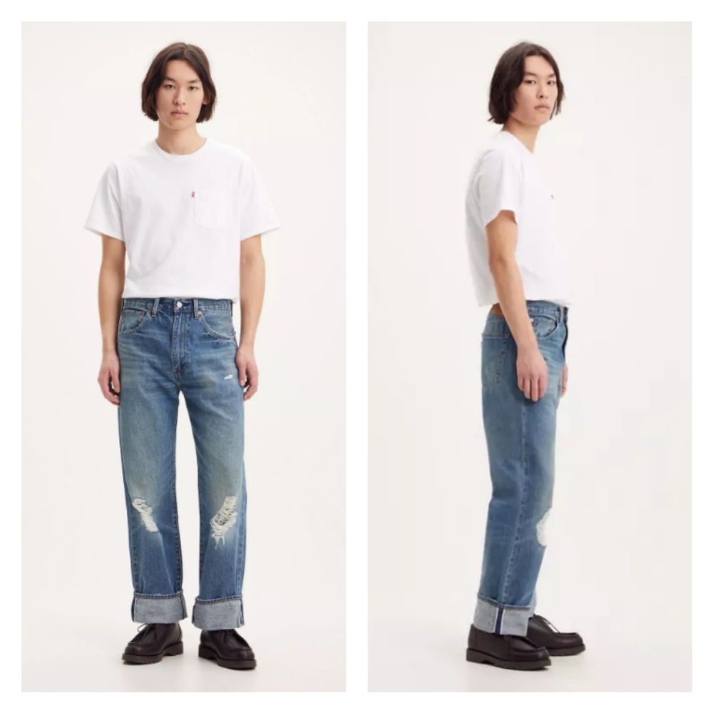 Levi's 50's Straight Leg High Rise Selvedge Jeans NWT Size 33x32